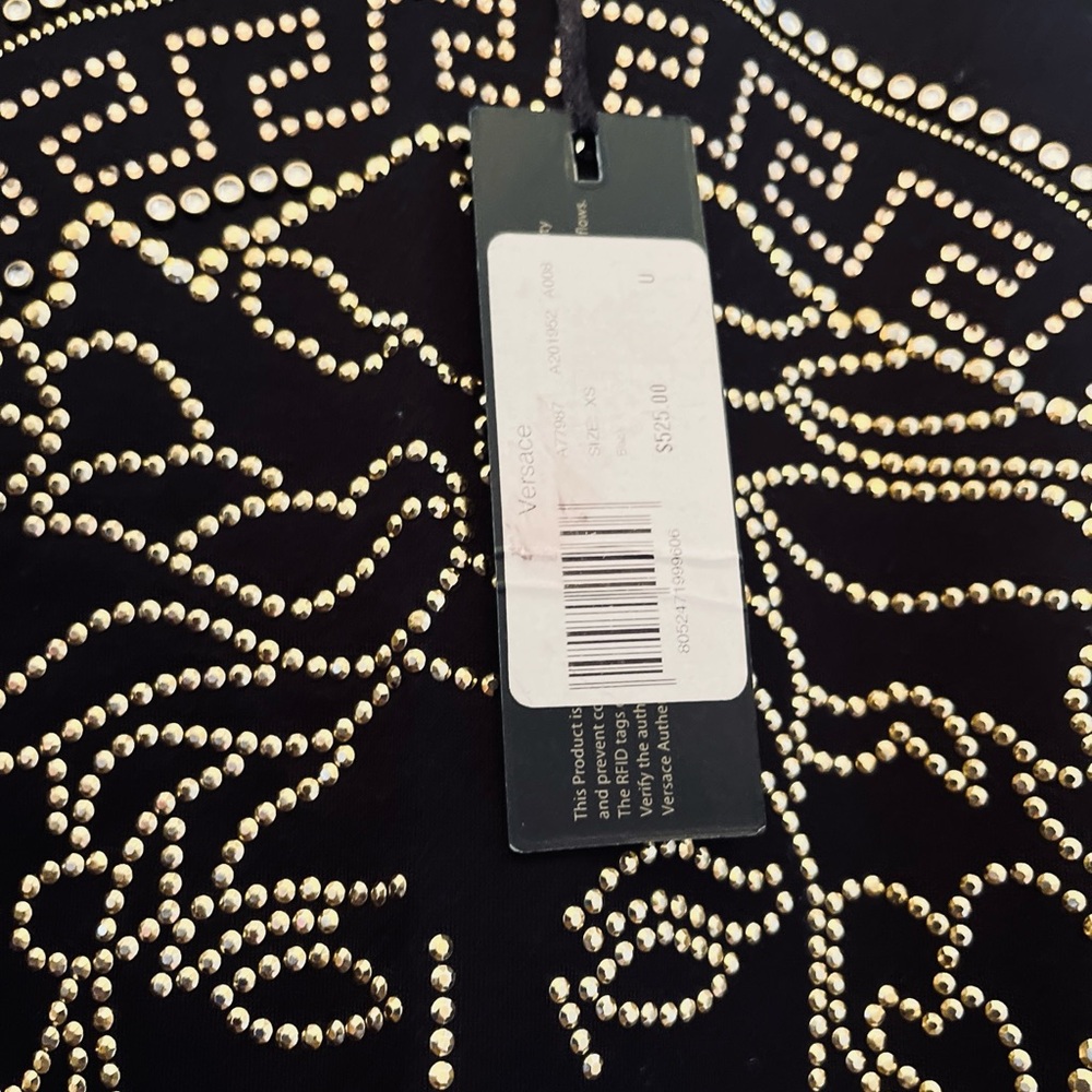 Black and Gold Studded Top